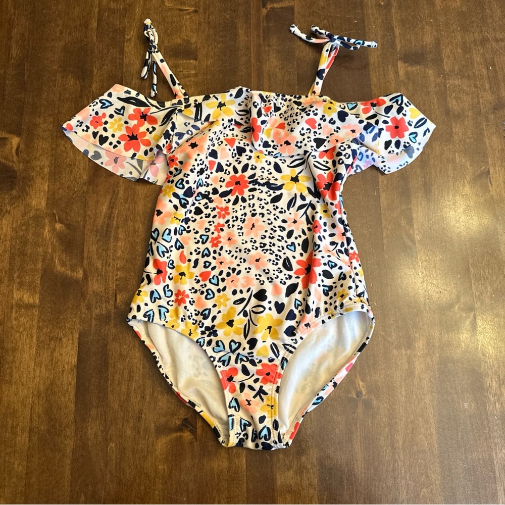 Cat & Jack Girls Swimsuit‎ One Piece Vacation Resort Beach Pool Small 6/6X
